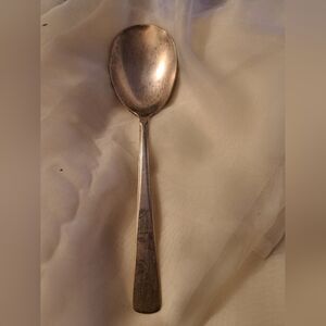 Vintage Silver Plate Serving Spoon.